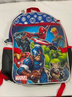 Marvel Blue, Red & Green Superhero Kids Backpack